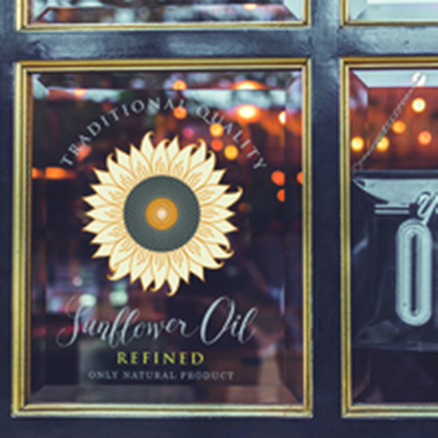 Adhésif pour vitrine intérieur transparent